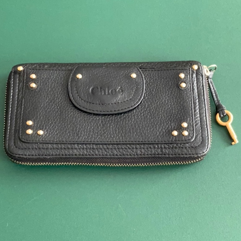 Chloe Black Leather Wallet
